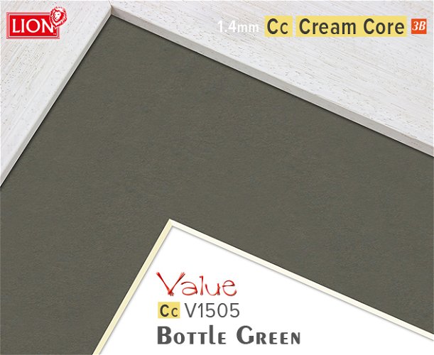 Value Cream Core Bottle Green Mountboard 1 sheet