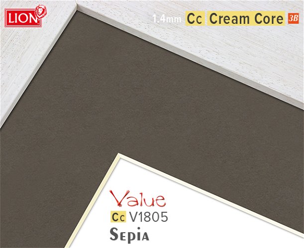 Value Cream Core Sepia Mountboard 1 sheet