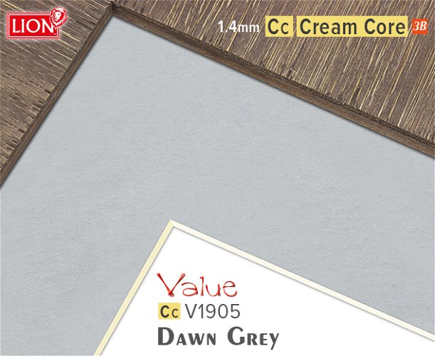 Value Cream Core Dawn Grey Mountboard 1 sheet