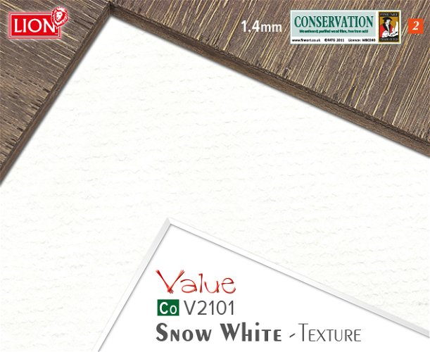 Value Conservation Snow White Texture Mountboard 1 sheet