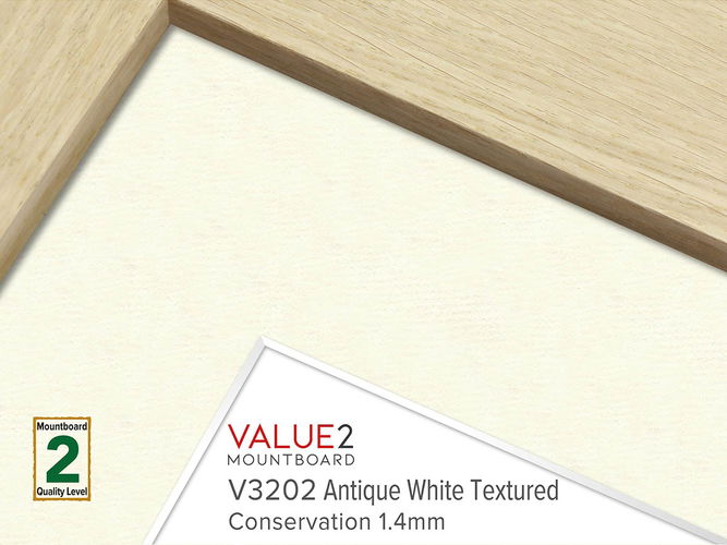 VALUE2 Pallet Jumbo Conservation Antique White Textured 1.4mm Mountboard 500 sheets