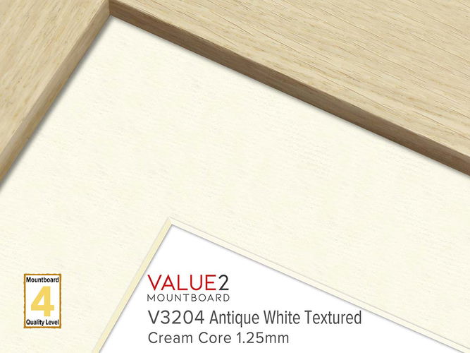 VALUE2 Pallet Jumbo Cream Core Antique White Textured 1.25mm Mountboard 500 sheets