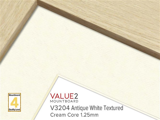 VALUE2 Pallet Cream Core Antique White Textured 1.25mm Mountboard 500 sheets