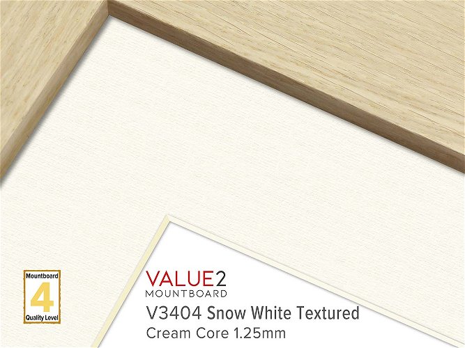 VALUE2 Pallet Cream Core Snow White Textured 1.25mm Mountboard 500 sheets