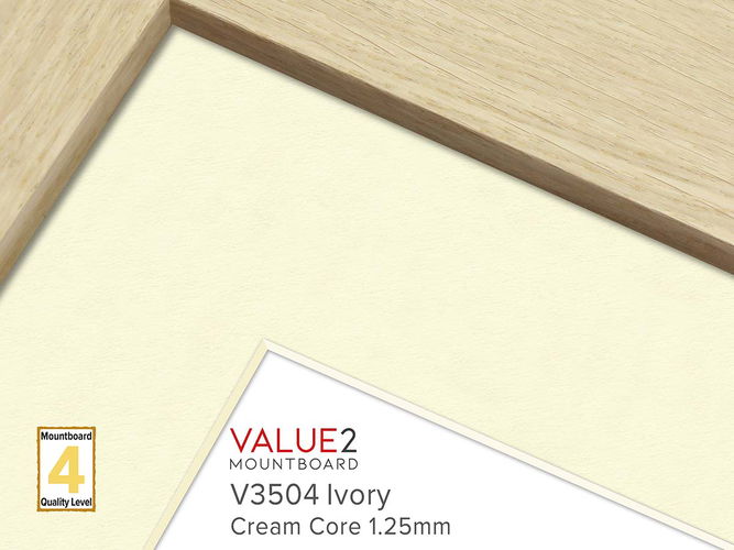VALUE2 Pallet Jumbo Cream Core Ivory 1.25mm Mountboard 500 sheets