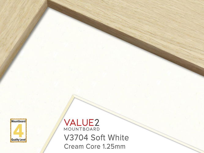 VALUE2 Pallet Jumbo Cream Core Soft White 1.25mm Mountboard 500 sheets