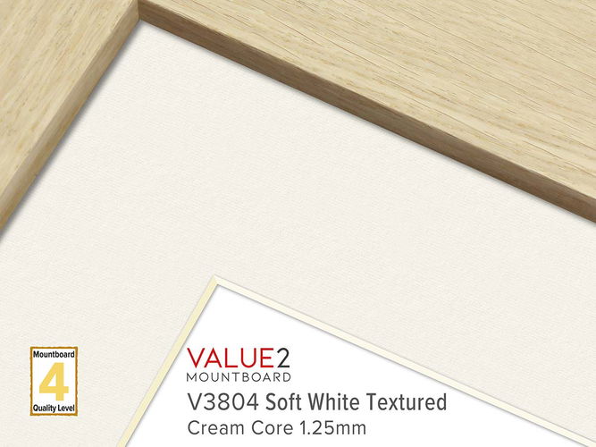 VALUE2 Pallet Jumbo Cream Core Soft White Textured 1.25mm Mountboard 500 sheets