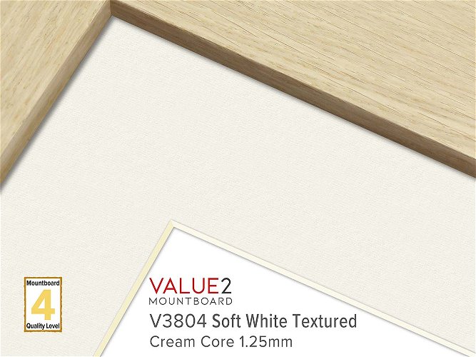 VALUE2 Pallet Cream Core Soft White Textured 1.25mm Mountboard 500 sheets