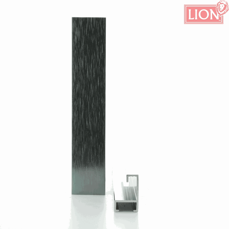 8mm 'Aluminium M10' Bright Contrast Grey Length Frame Moulding