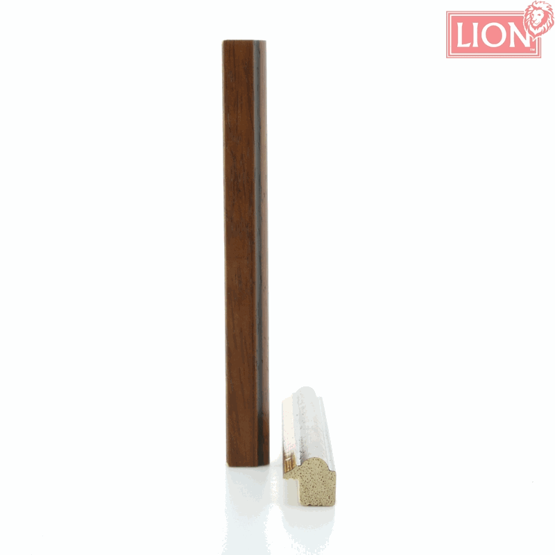 15mm 'Coniston' Walnut Gold Sight Edge FSC™ Certified 100% Frame Moulding